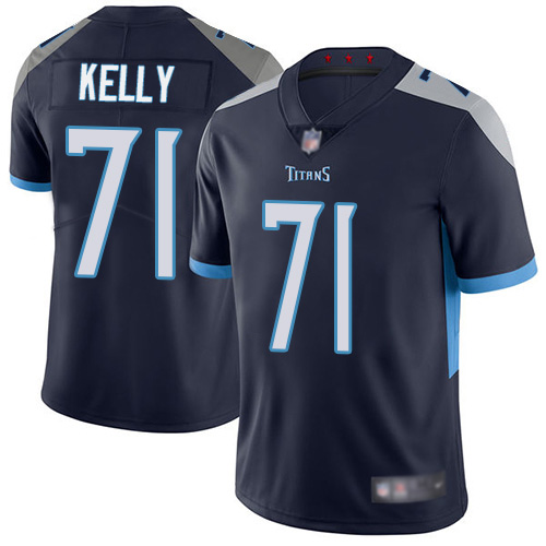 Tennessee Titans Limited Navy Blue Men Dennis Kelly Home Jersey NFL Football #71 Vapor Untouchable